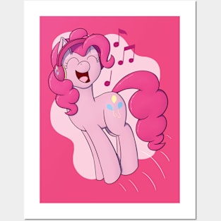 Pinkie Pie with Headphones Posters and Art